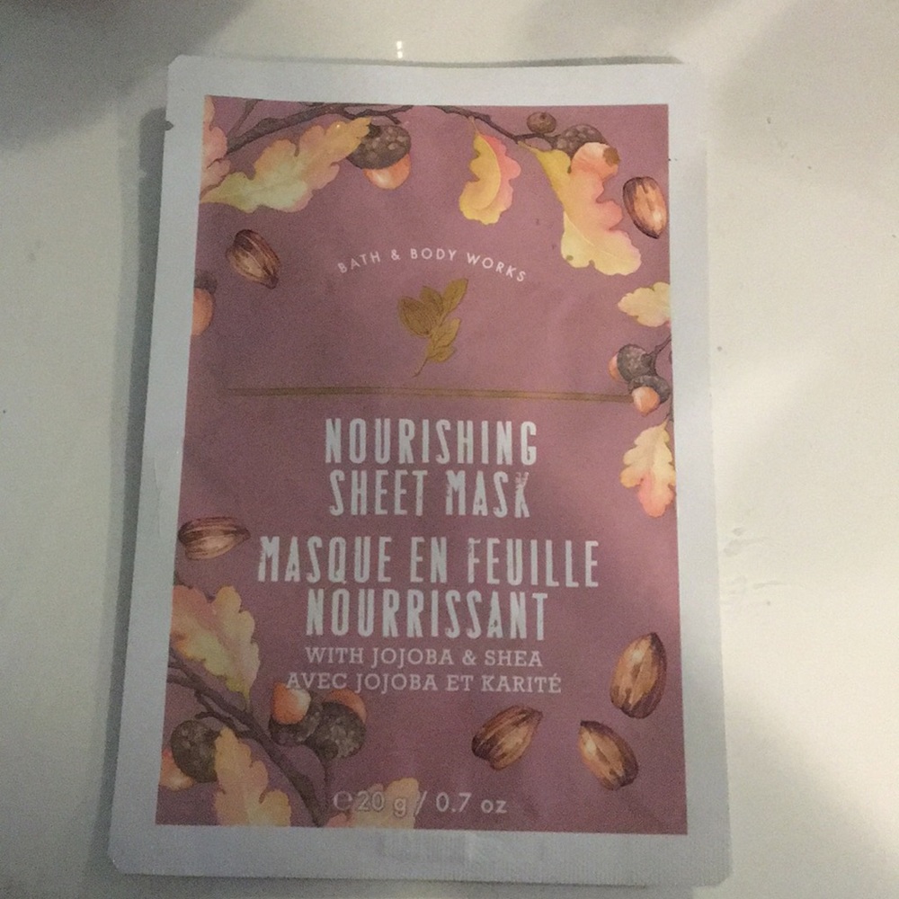Nourishing sheet mask (Jojoba and Shea)